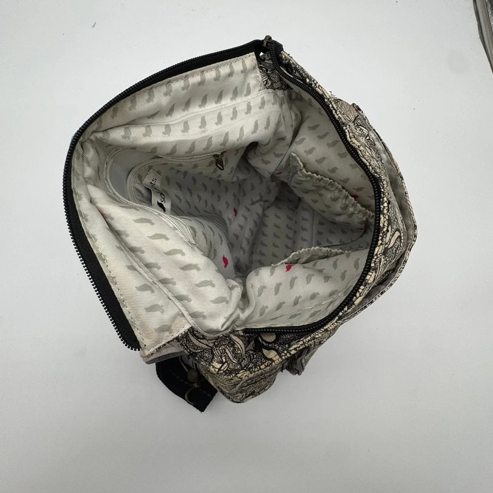 Sakroots Convertible Backpack Messenger Bag Floral Jute Canvas Boho 107009_CSJ